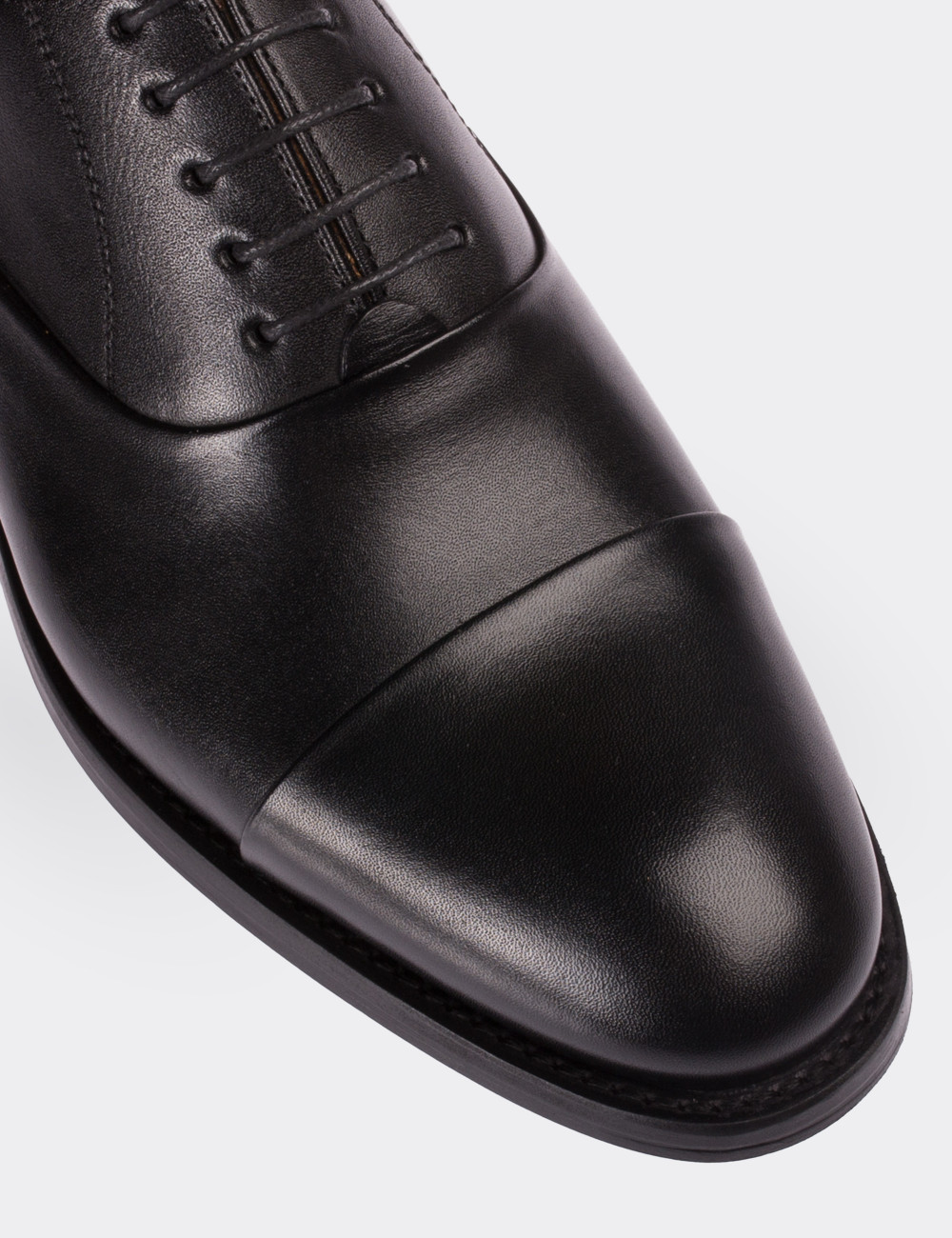 Black Calfskin Leather Classic Shoes 