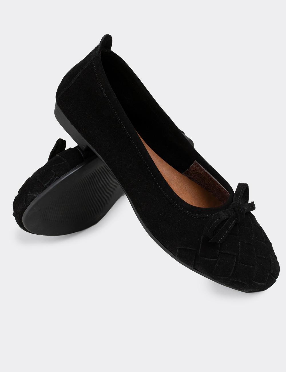 Black Suede Leather Loafers - E3205ZSYHC01