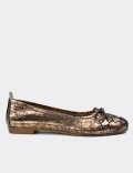 Copper Calfskin Leather Loafers