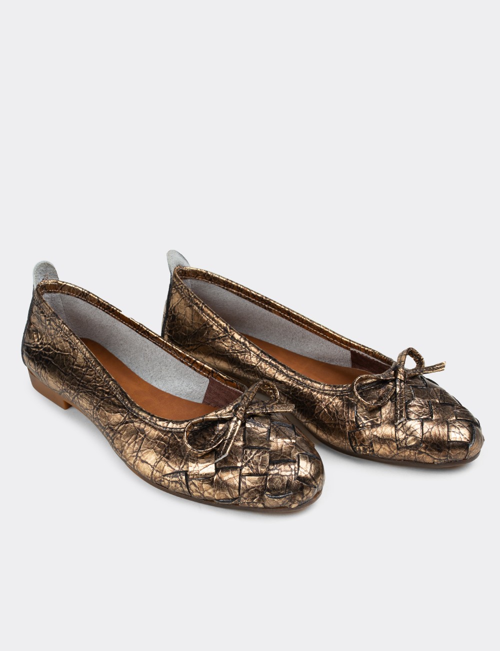 Copper  Leather Loafers - E3205ZBKRC01