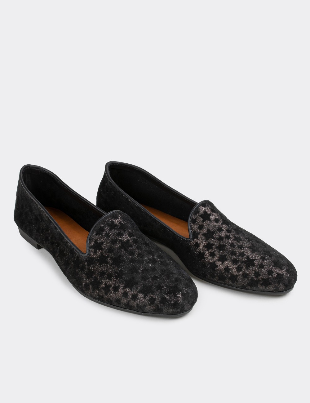 Black Suede Leather Loafers - E3208ZSYHC13