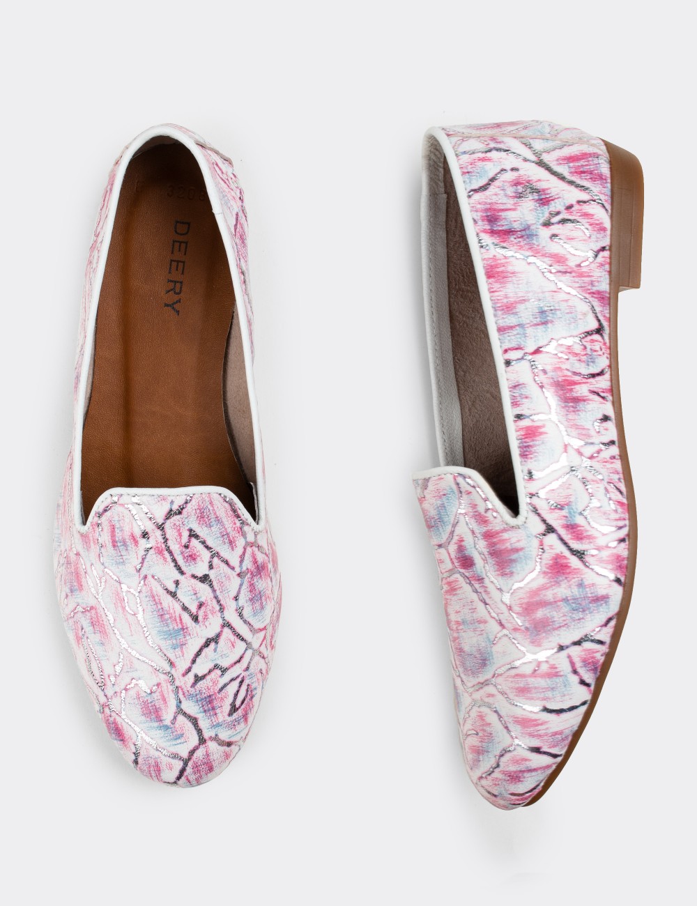 Pink  Leather Loafers - E3208ZPMBC01