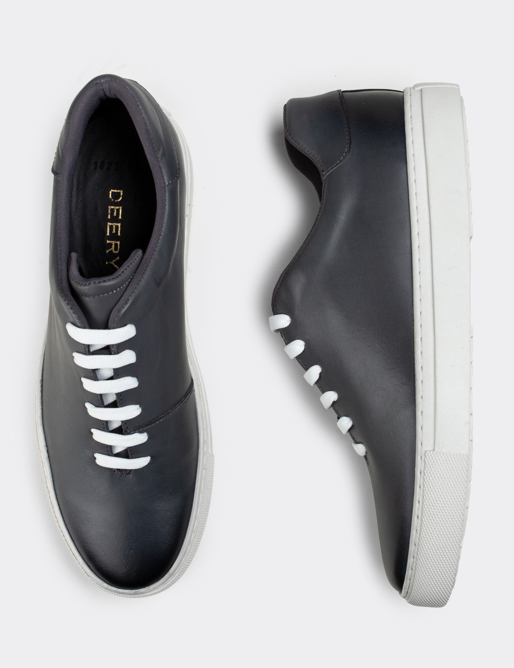 Gray  Leather Sneakers - 01823MGRIC01