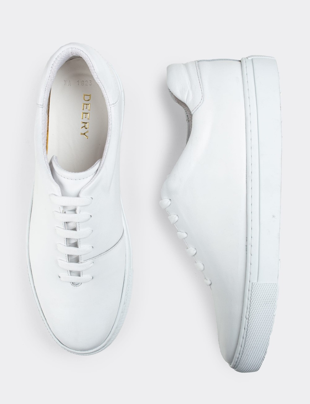 White  Leather Sneakers - 01823MBYZC01