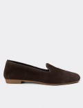 Brown Suede Leather Loafers 
