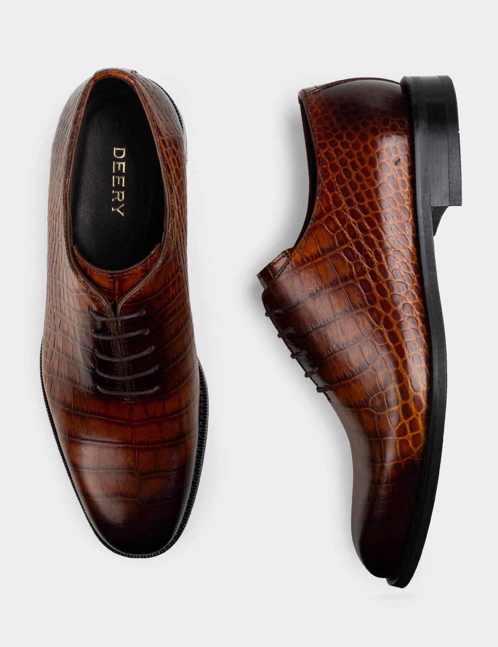 Tan  Leather Classic Shoes - 01830MTBAN02