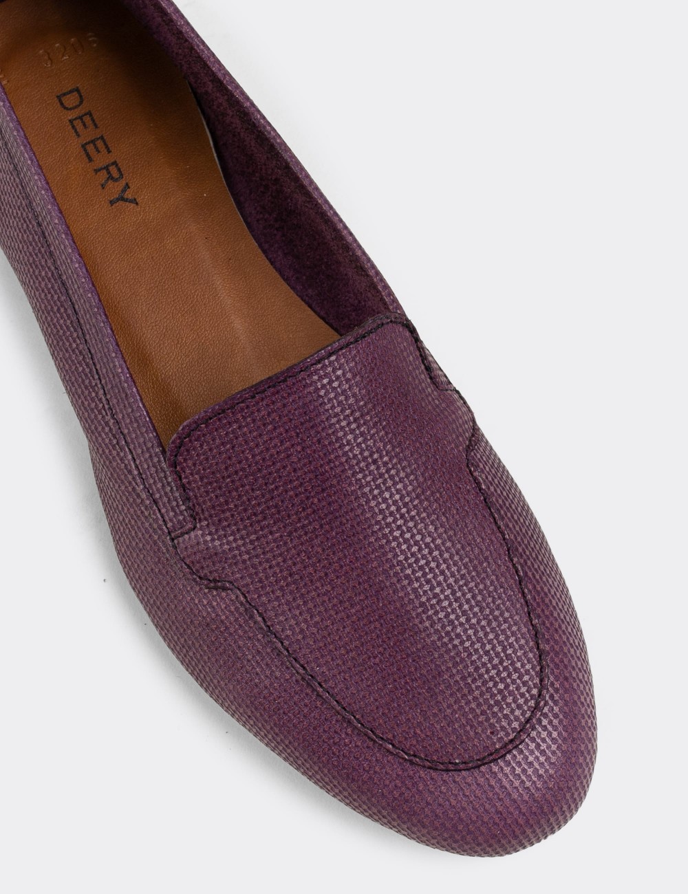 Purple Nubuck Leather Loafers  - E3206ZMORC01