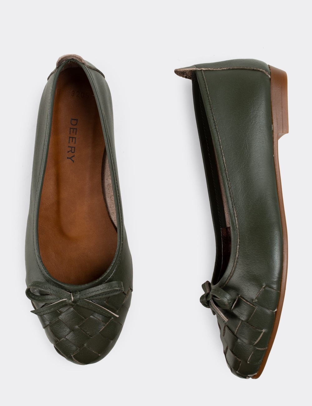 Green  Leather Loafers  - E3205ZYSLC02
