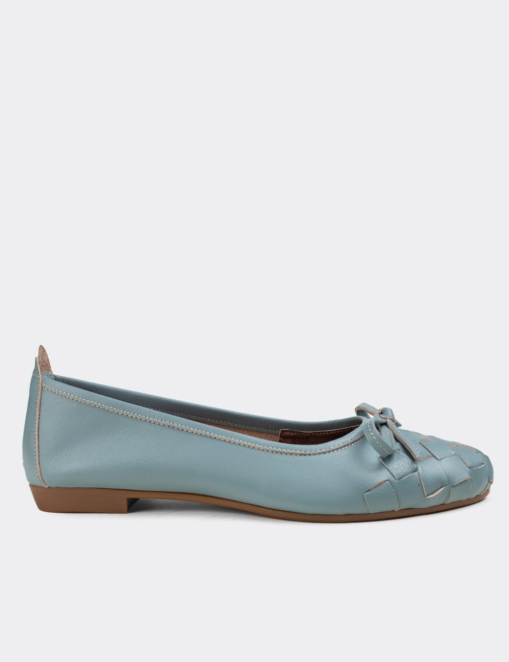 Blue  Leather Loafers  - E3205ZMVIC01