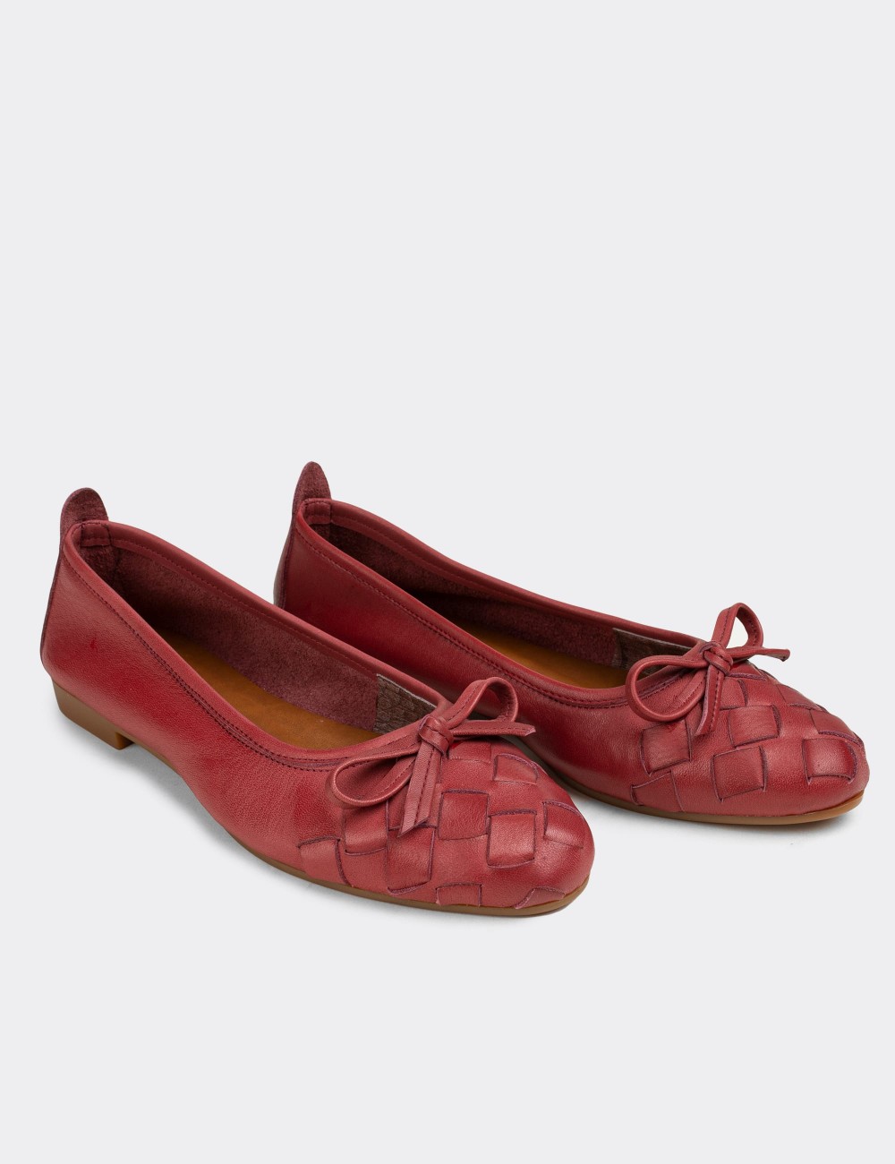 Burgundy  Leather Loafers  - E3205ZBRDC01