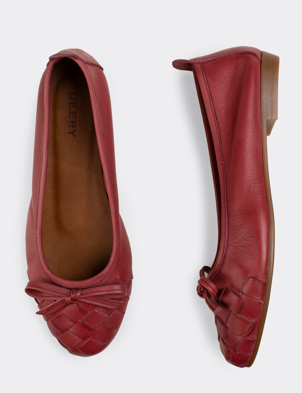 Burgundy  Leather Loafers  - E3205ZBRDC01