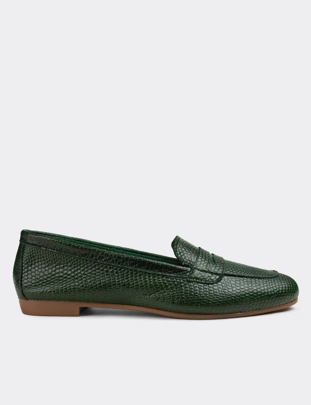 Green  Leather Loafers  - E3202ZYSLC04