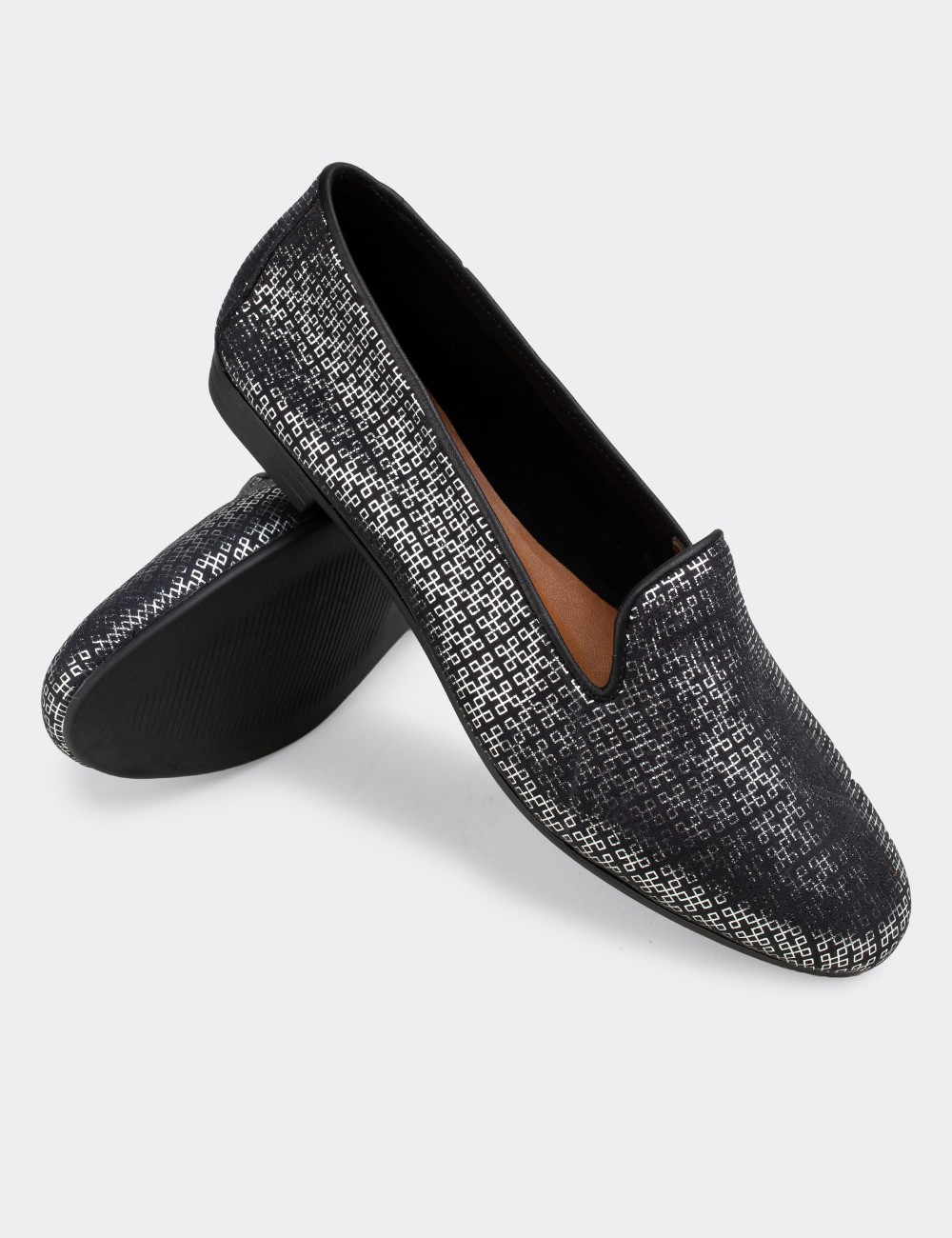 Black Nubuck Leather Loafers Shoes - E3208ZSYHC16