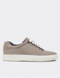 Beige Suede Leather  Sneakers