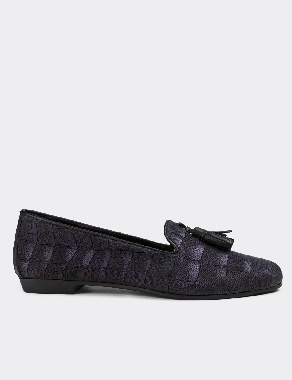 Purple Nubuck Leather Loafers  - E3204ZMORC01