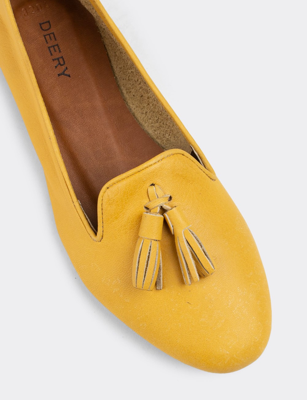 Yellow  Leather Loafers  - E3204ZSRIC02