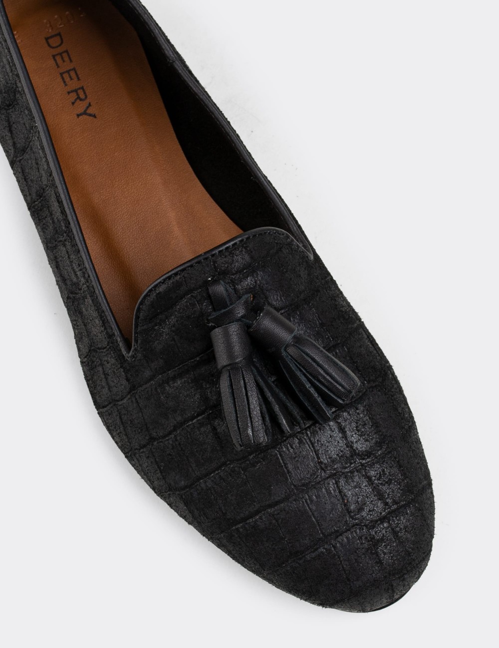 Black Nubuck Leather Loafers  - E3204ZSYHC04