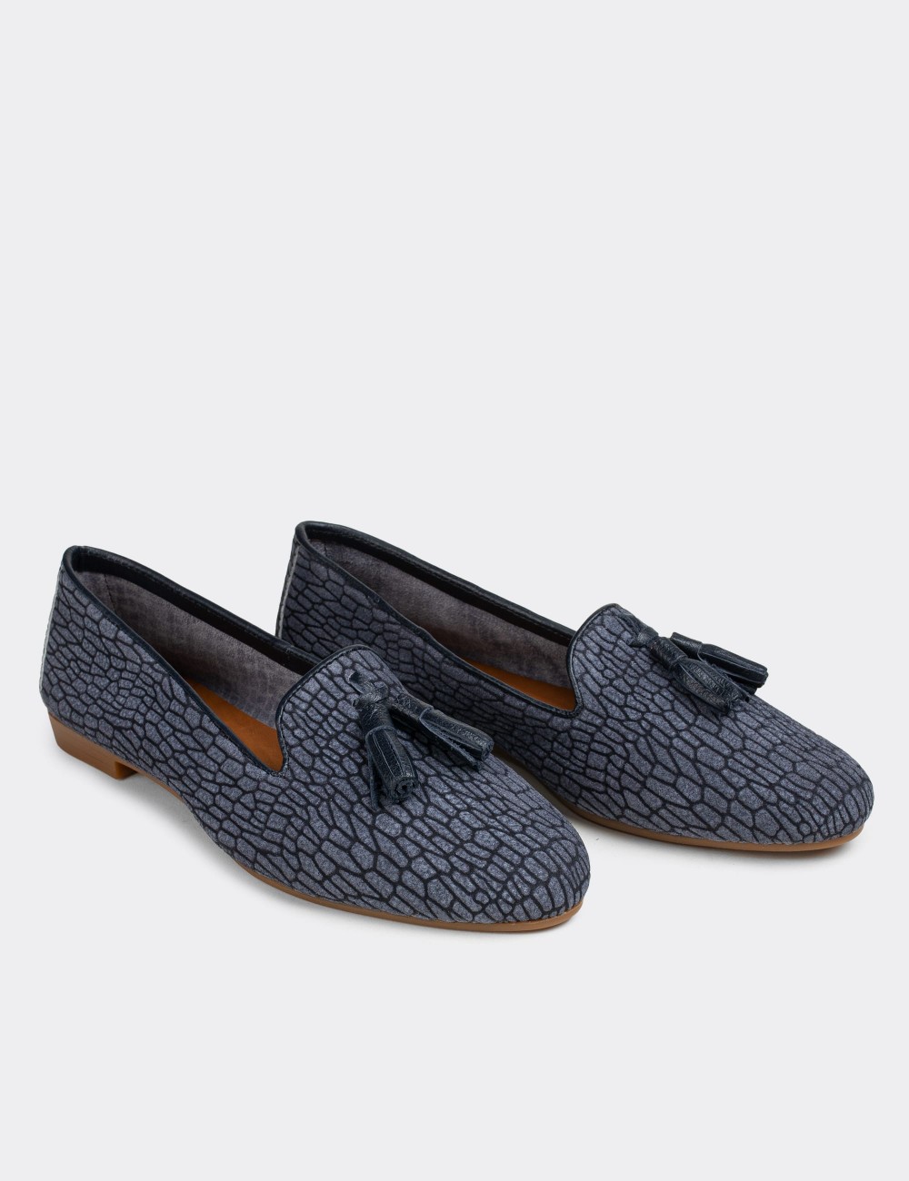Gray Nubuck Leather Loafers  - E3204ZGRIC01