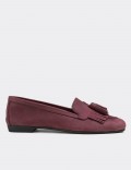 Damson Nubuck Leather Loafers 