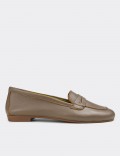Mink Calfskin Leather Loafers 