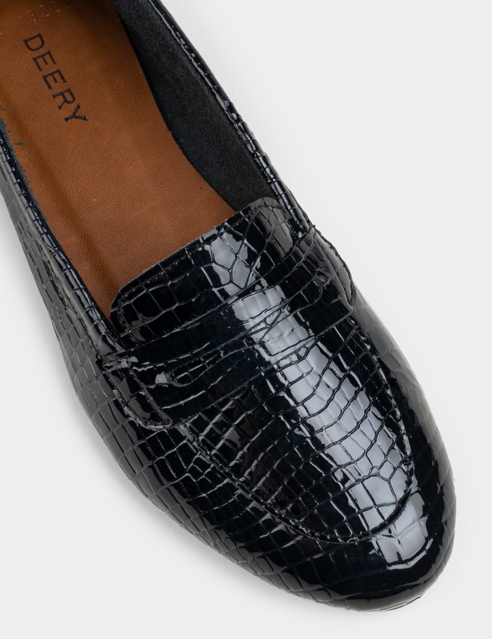 Navy Patent Leather Loafers  - E3202ZLCVC05