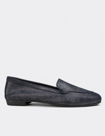 Gray Suede Leather Loafers  - E3206ZGRIC03