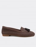 Brown Nubuck Leather Loafers 