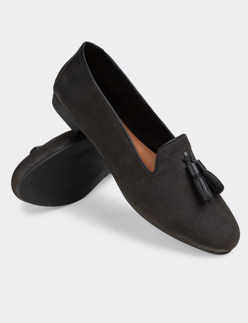Black  Leather Loafers  - E3204ZSYHC06
