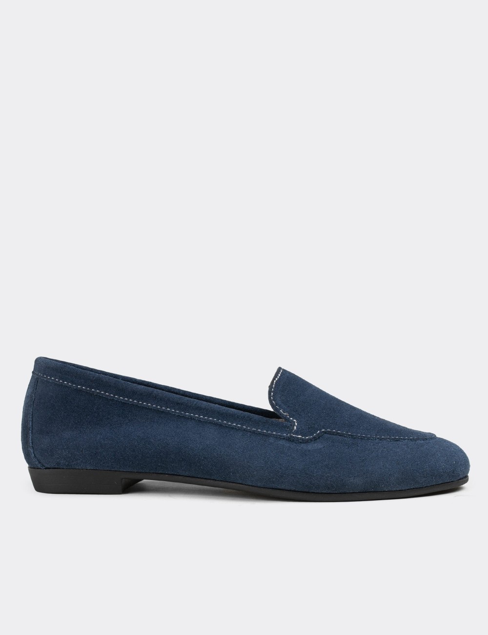 Blue Suede Leather Loafers  - E3206ZMVIC03