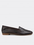 Brown  Leather Loafers 