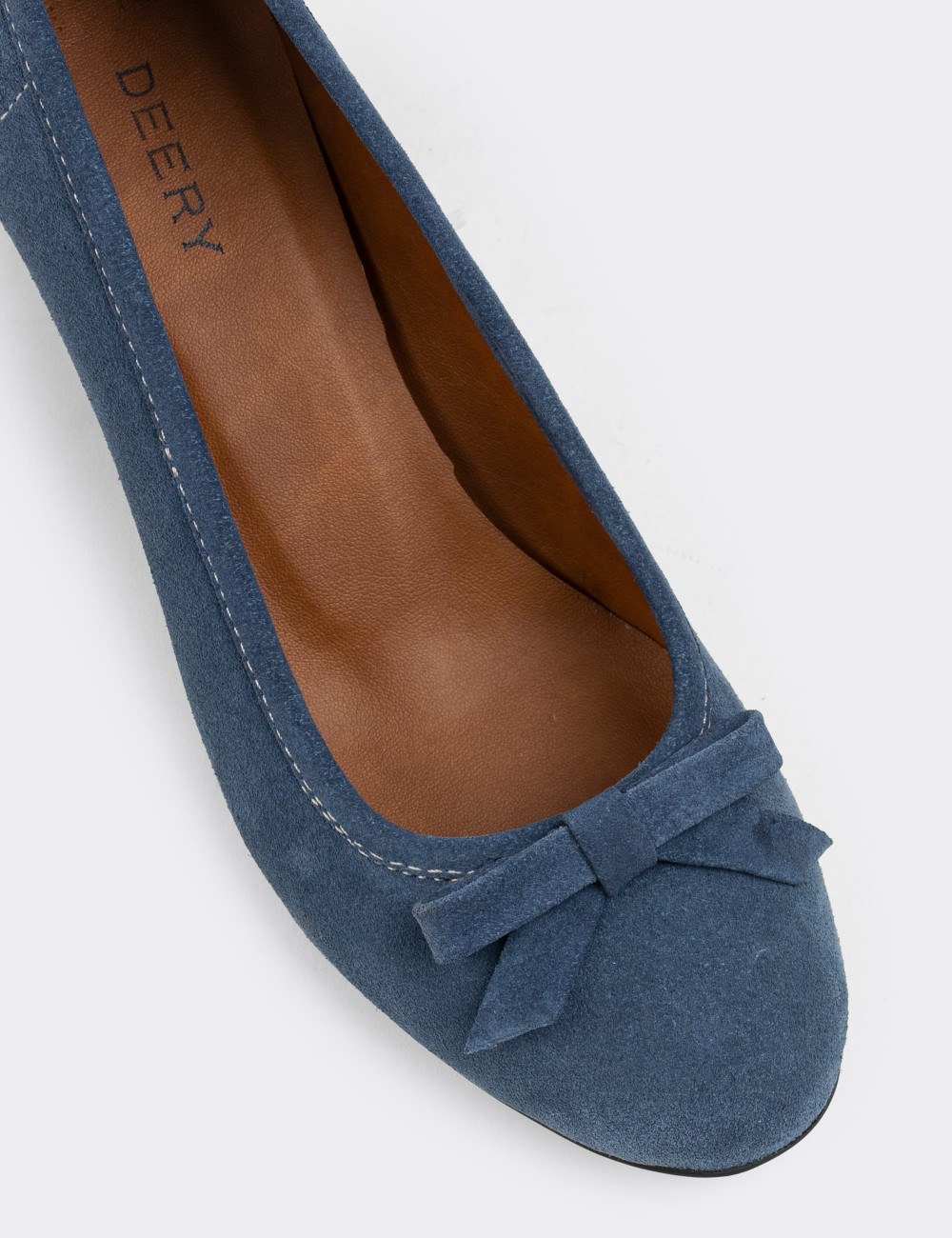 Blue Suede Leather Heel - E1471ZMVIC01