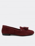 Burgundy  Leather Loafers