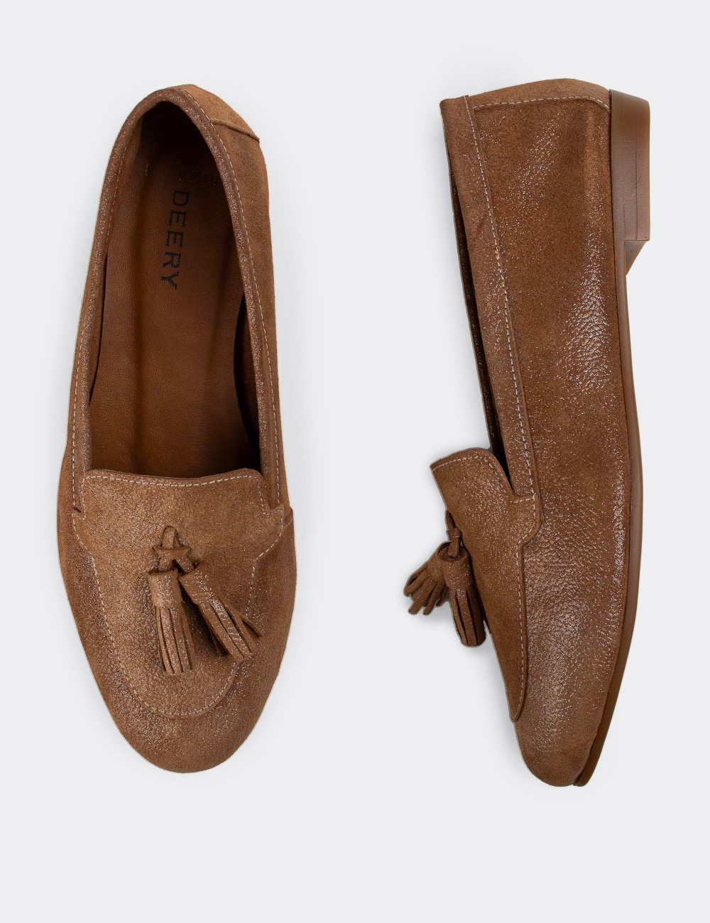 Sandstone  Leather Loafers - E3209ZVZNC03