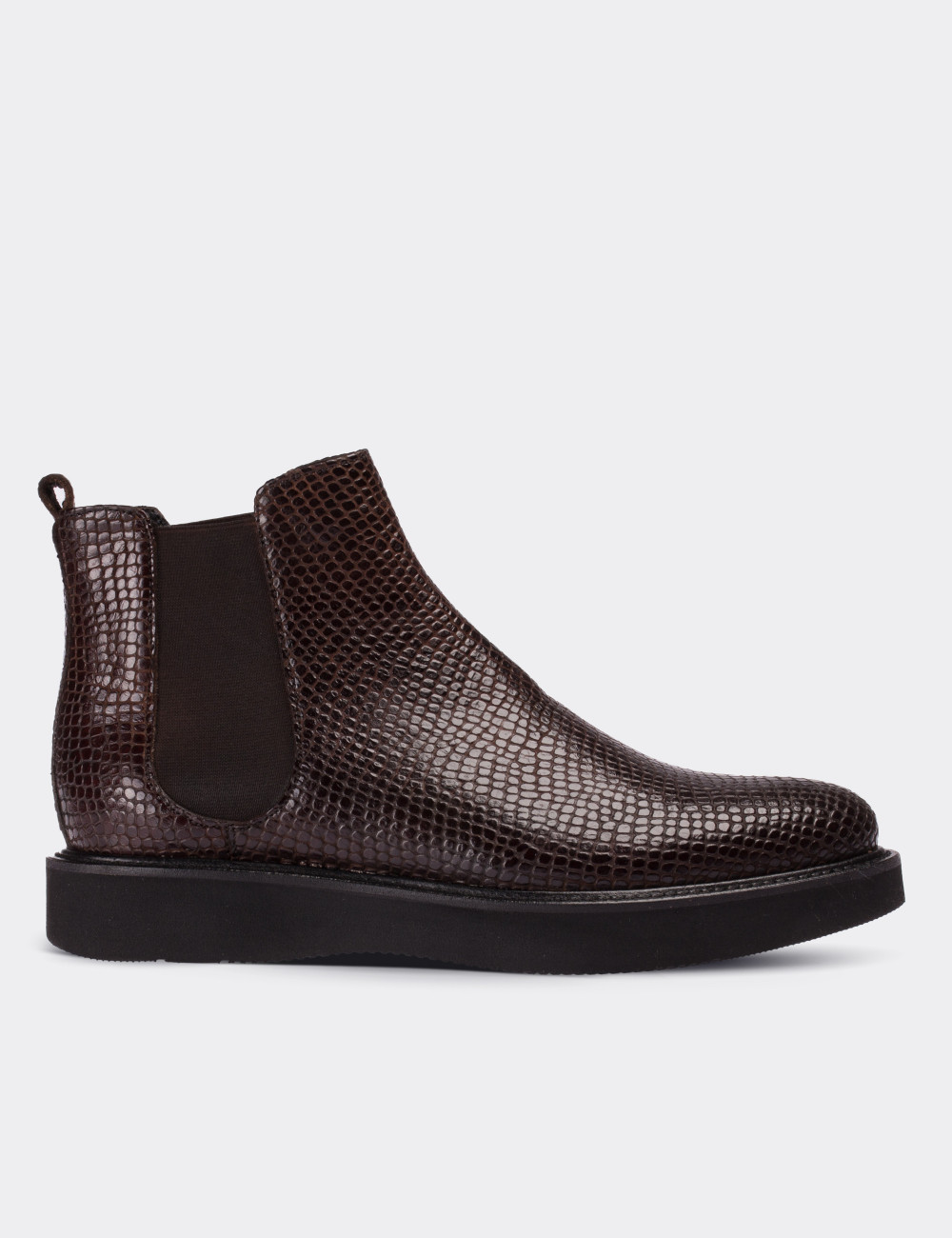 Brown  Leather Chelsea Boots - 01573ZKHVE02
