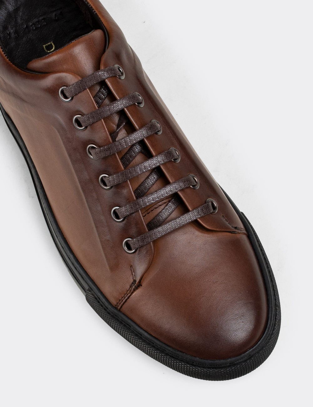 Tan  Leather Sneakers - 01833MTBAC01