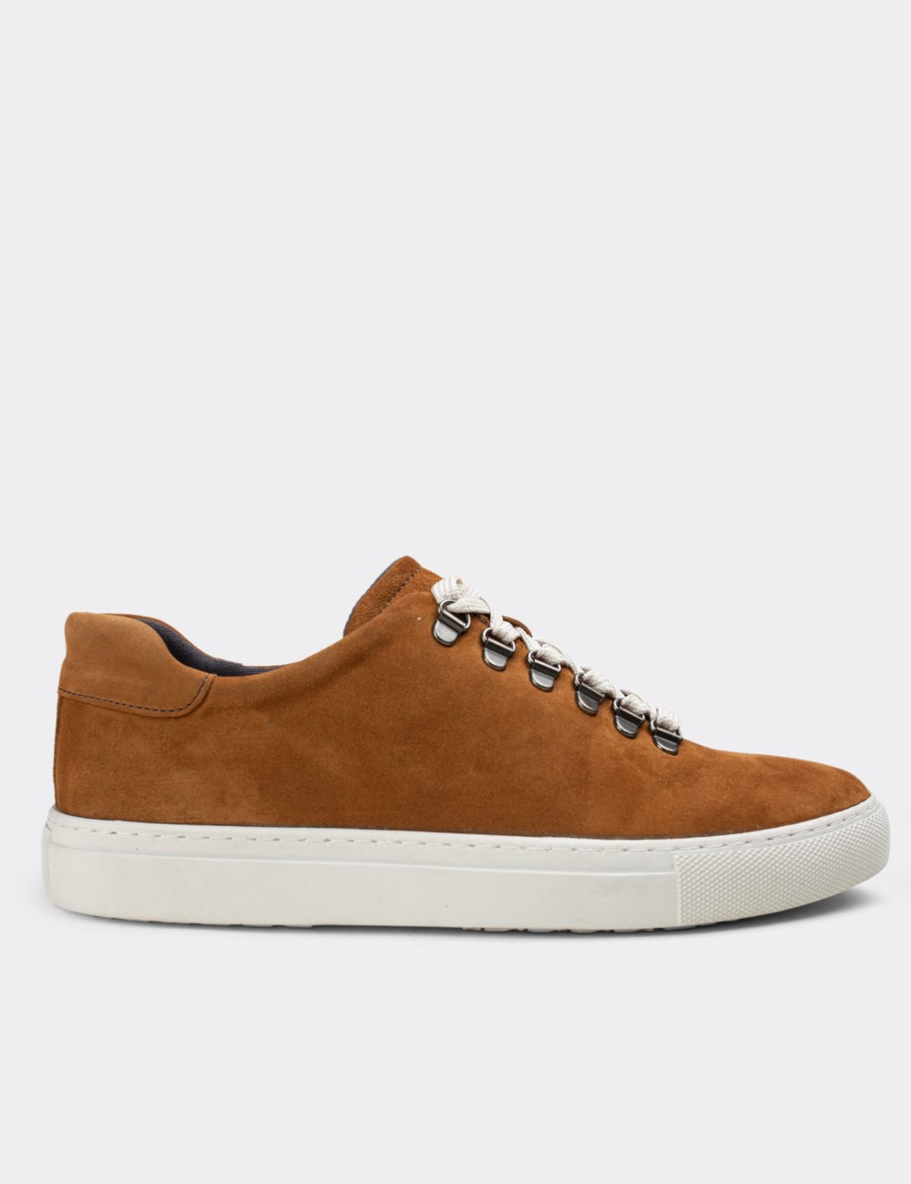 Tan Suede Leather Sneakers - 01835MTBAC01