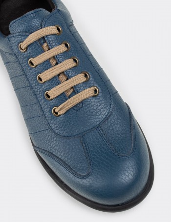 PRA LACE-UP SHOES NAVY BLUE CALFSKIN