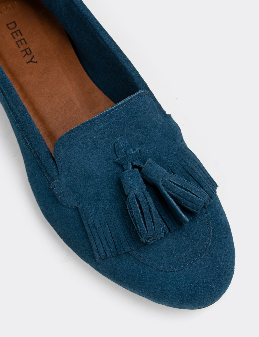 Blue Suede Leather Loafers - E3203ZMVIC01