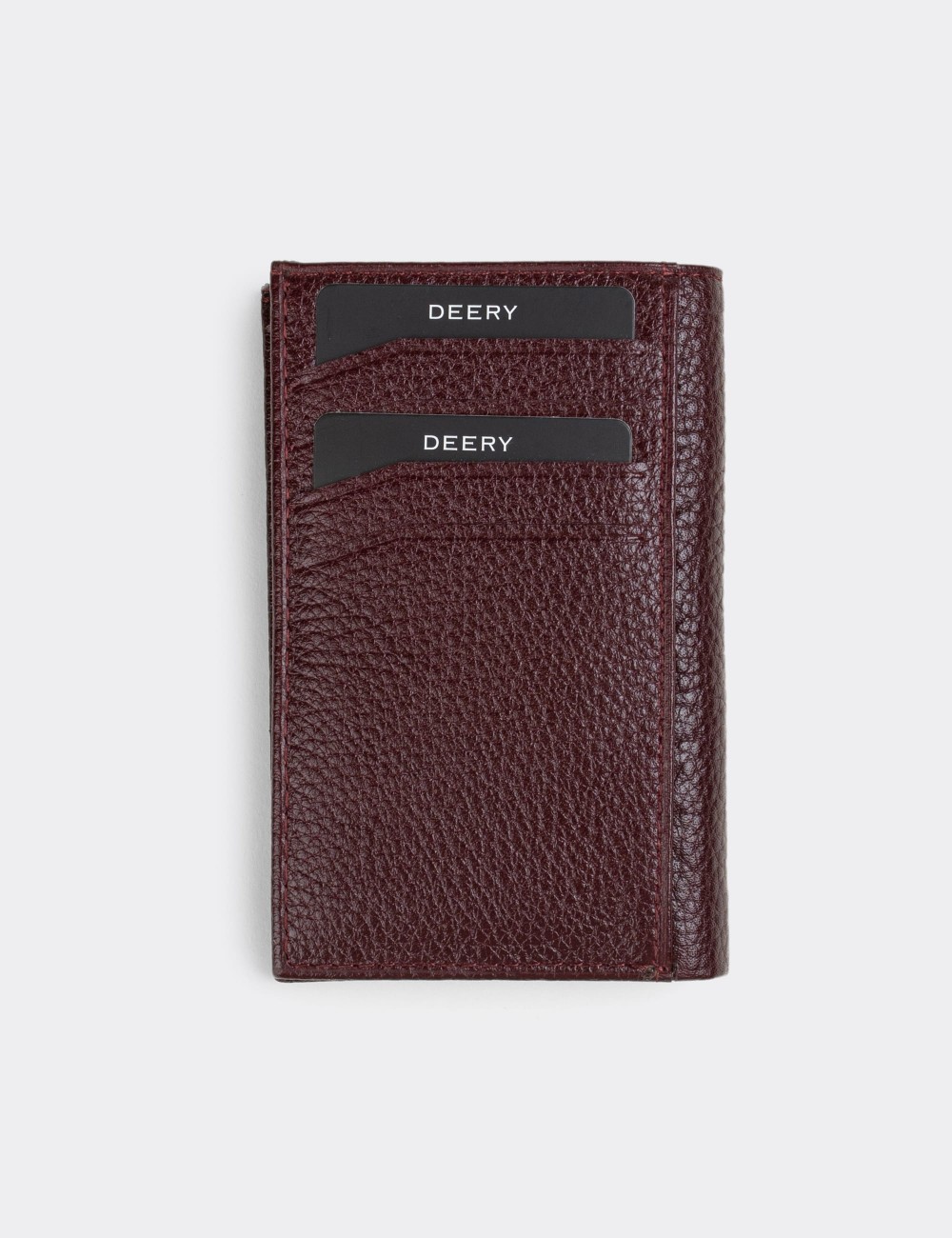 Burgundy Leather Brown Men's Wallet - 0526FMBRDZ01