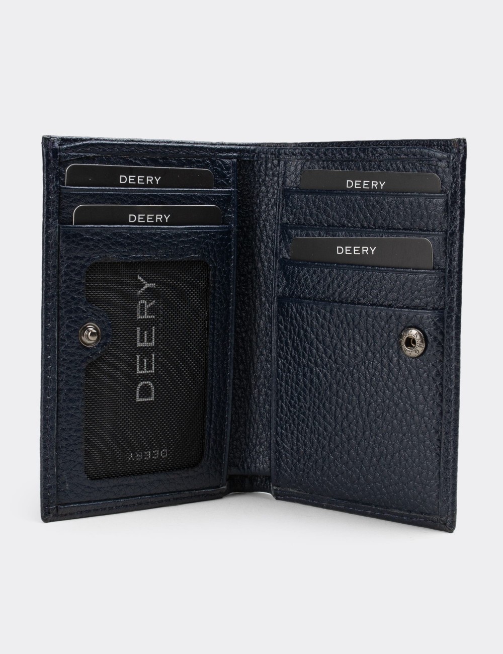  Leather Navy Blue Men's Wallet - 0526FMLCVZ01