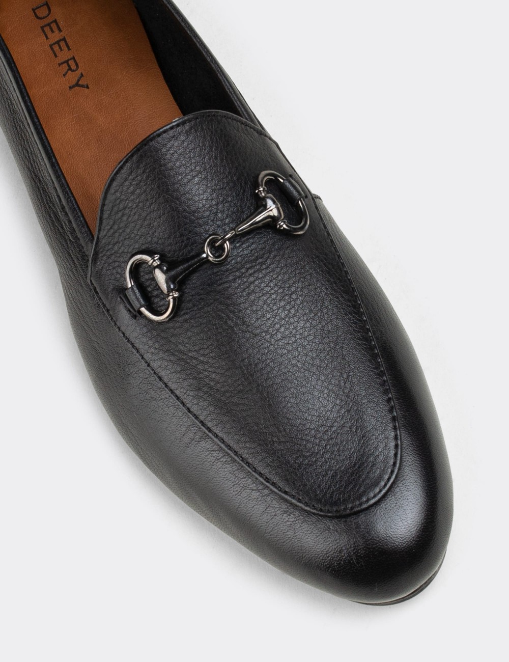 Black  Leather Loafers - E3207ZSYHC02