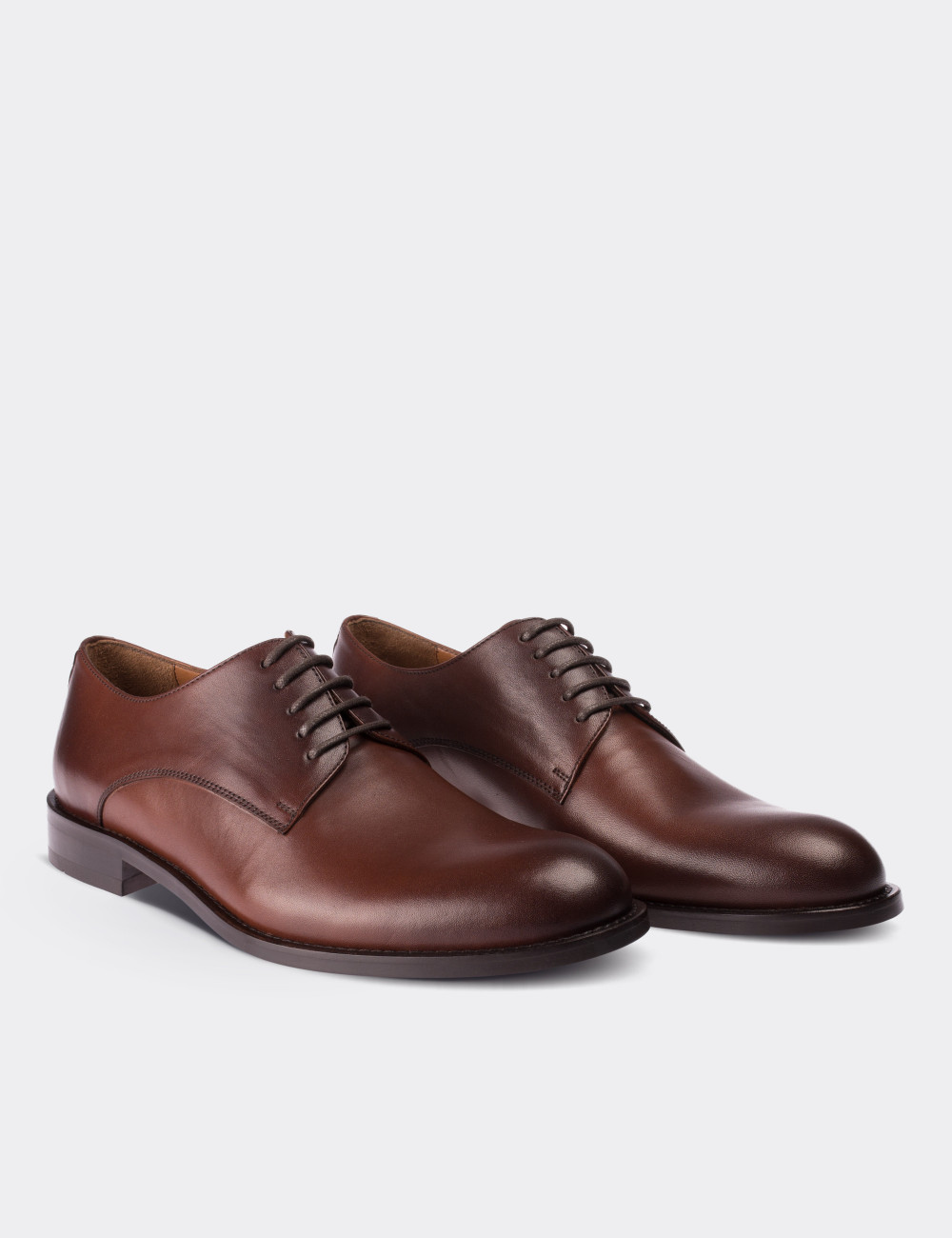 Tan  Leather Classic Shoes - 64910MTBAN02