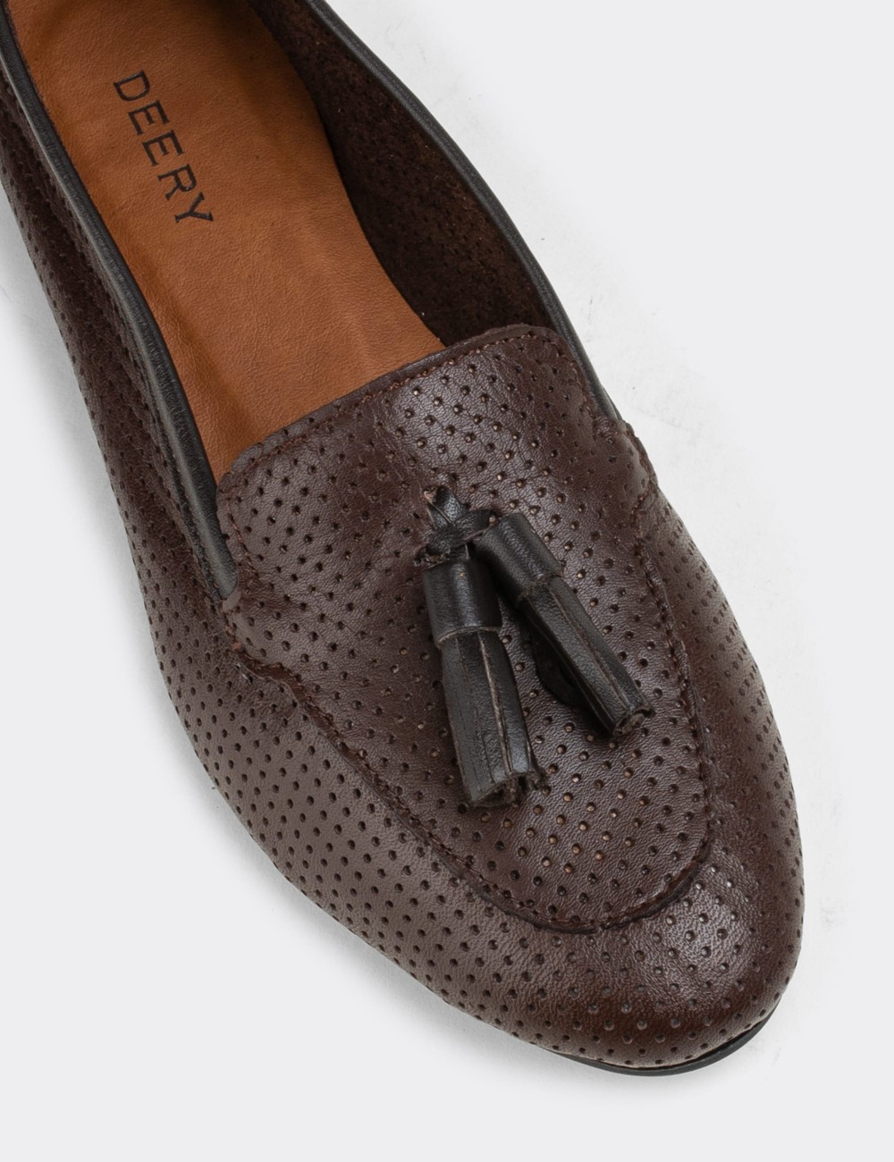 Brown  Leather Loafers - E3209ZKHVC10