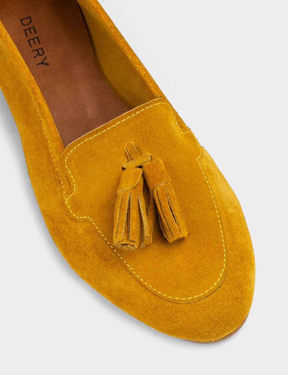 Yellow Suede Leather Loafers - E3209ZSRIC01