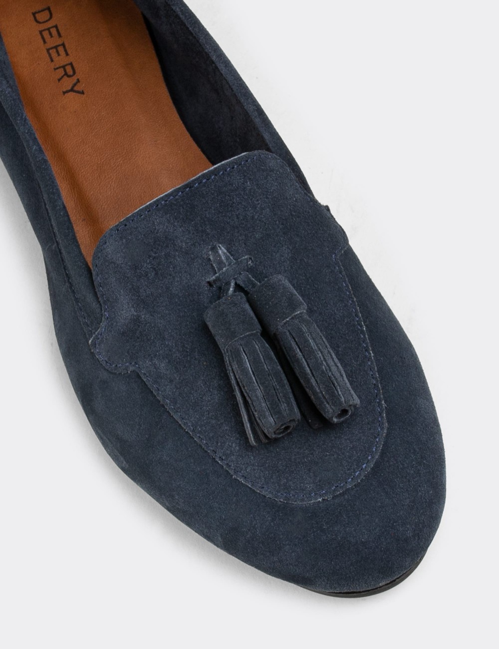 Blue Suede Leather Loafers - E3209ZMVIC07