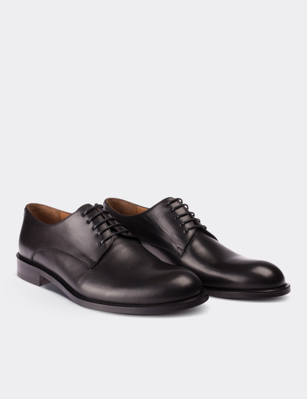 Black  Leather Classic Shoes - 64910MSYHN01