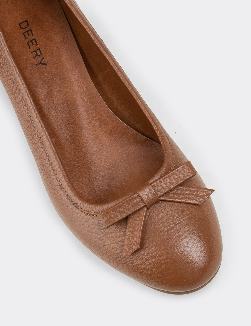 Tan  Leather Lace-up Shoes - E1471ZTBAC02