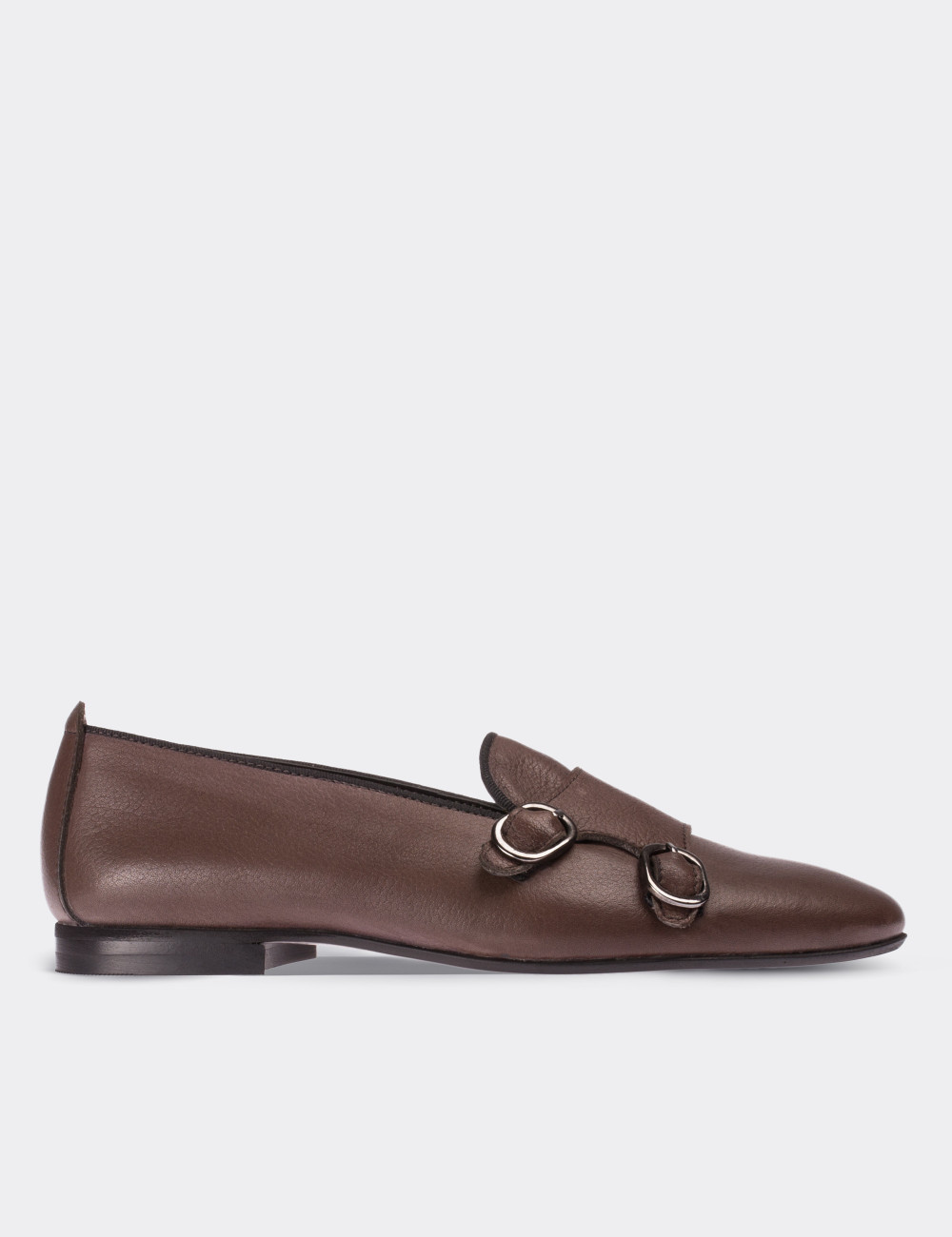 Brown  Leather Loafers - 01611ZKHVM01