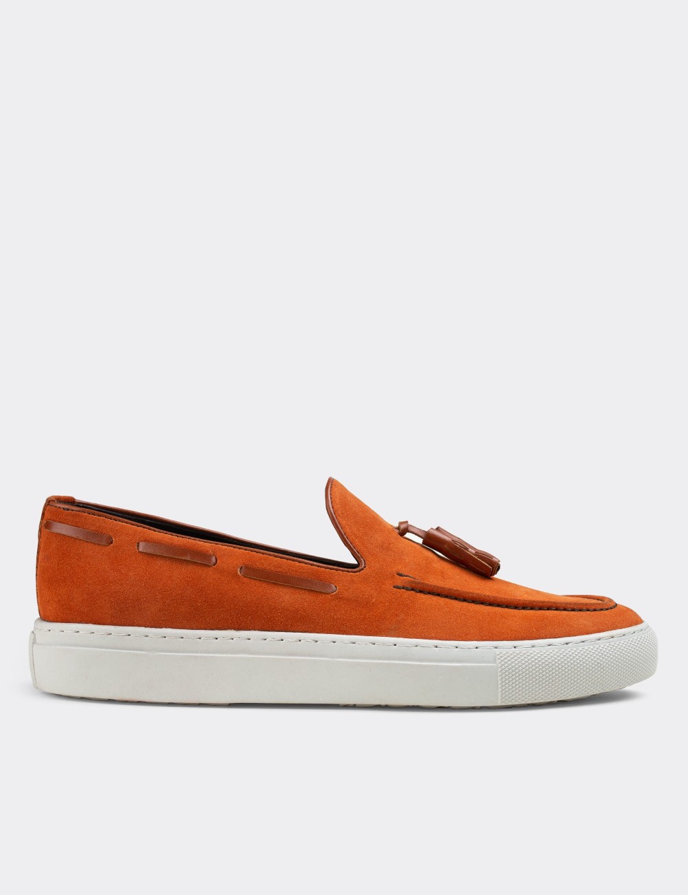 Orange Suede Leather Sneakers - 01836MTRCC01
