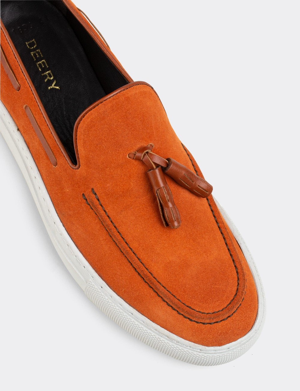 Orange Suede Leather Sneakers - 01836MTRCC01